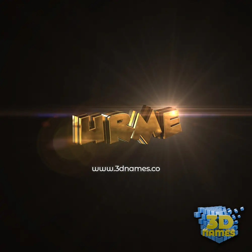 urme in Golden Sparkle style - 3D name wallpaper