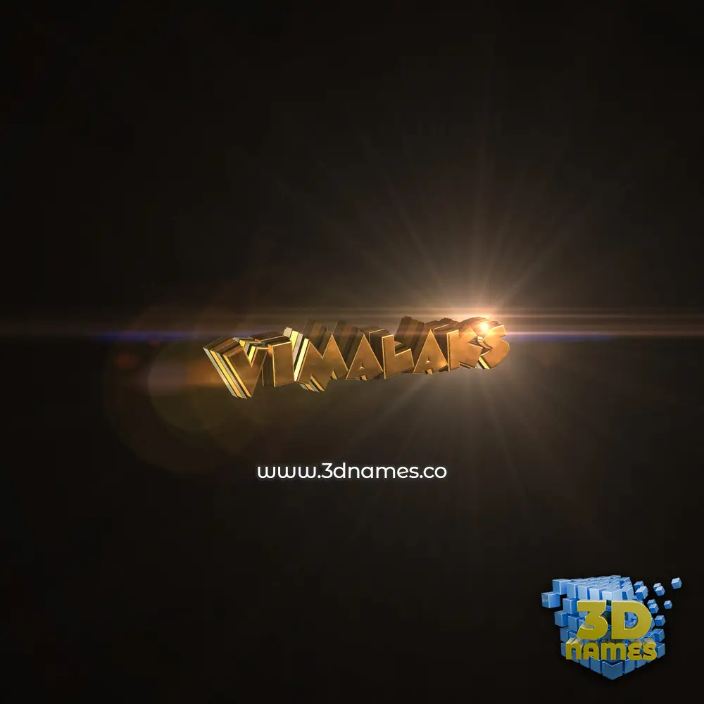 vimalaks in Golden Sparkle style - 3D name wallpaper