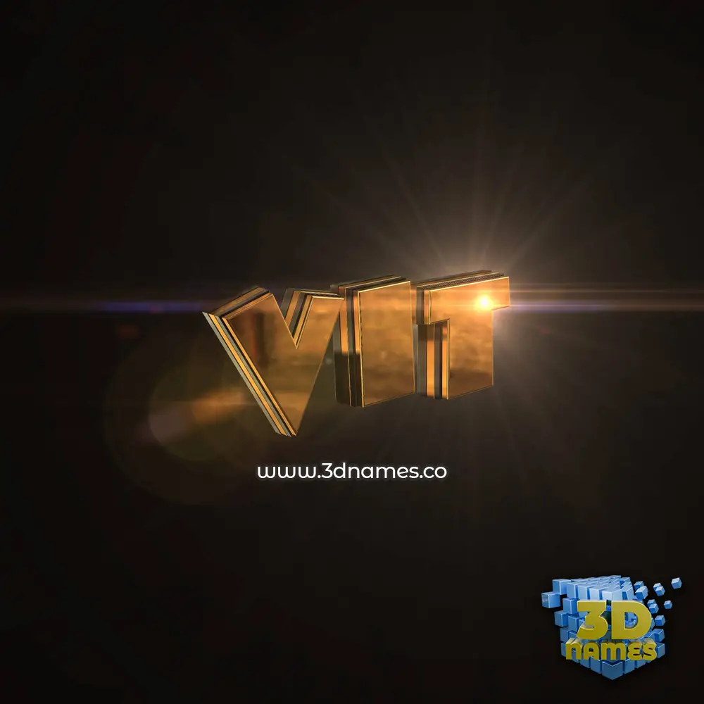 vit in Golden Sparkle style - 3D name wallpaper
