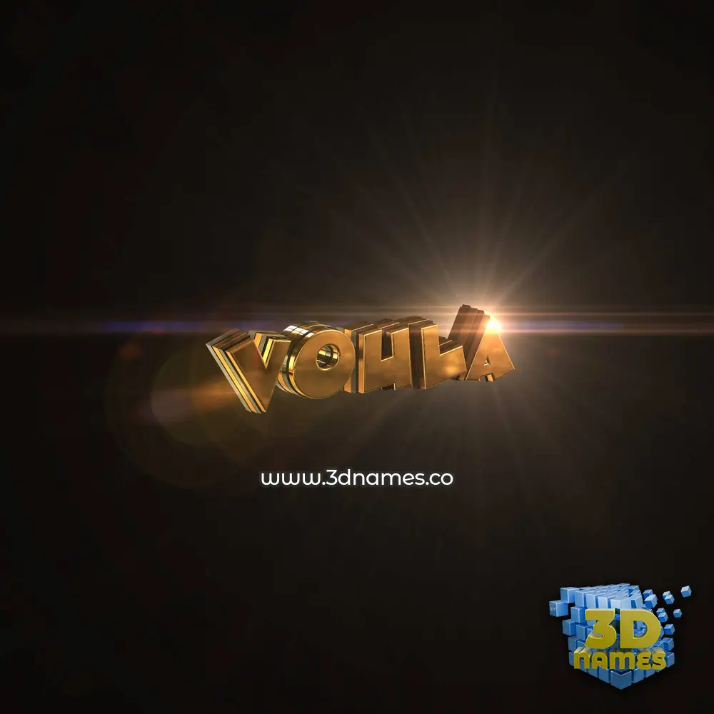 voula in Golden Sparkle style - 3D name wallpaper