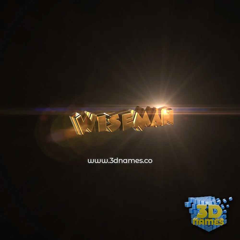 wiseman in Golden Sparkle style - 3D name wallpaper