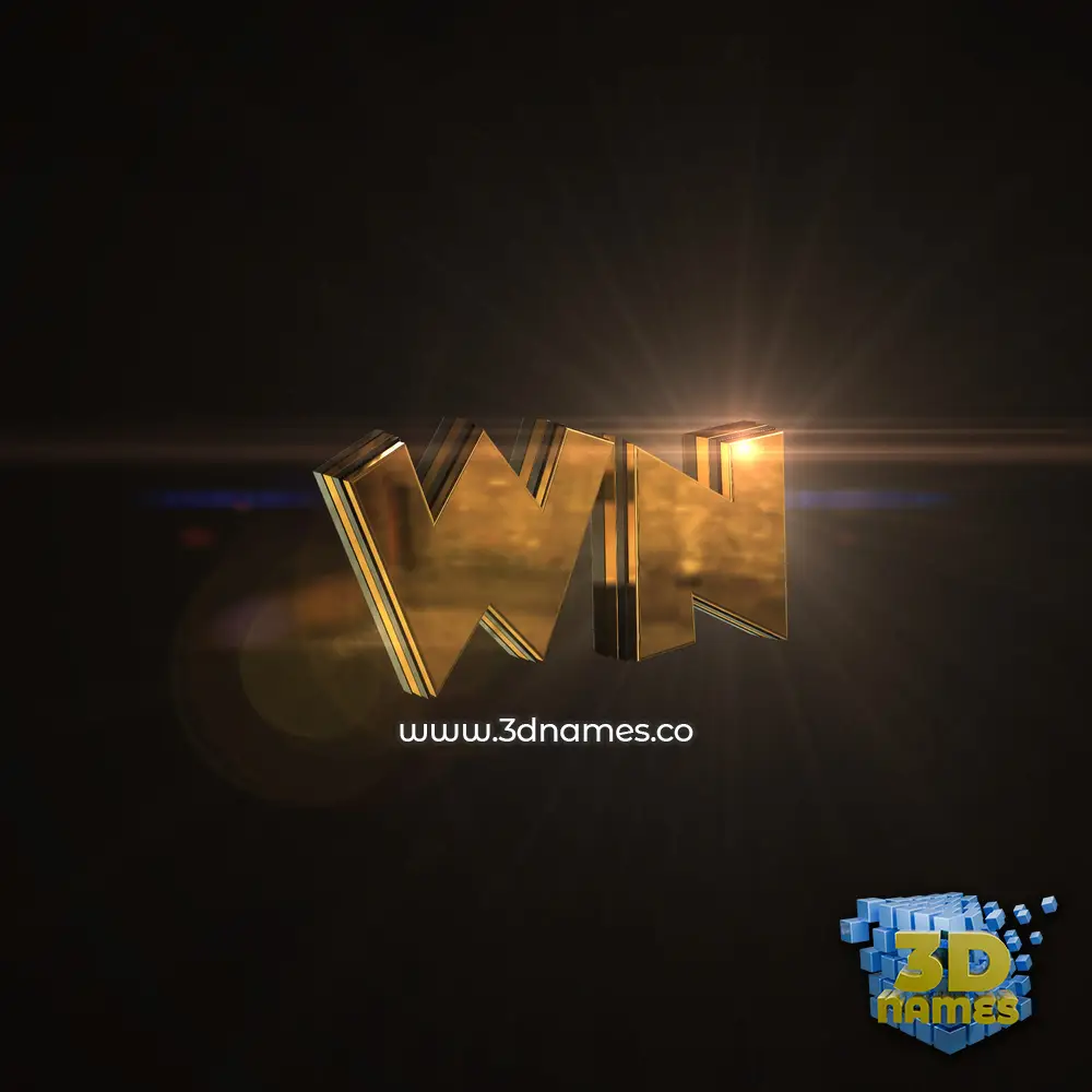 wn in Golden Sparkle style - 3D name wallpaper