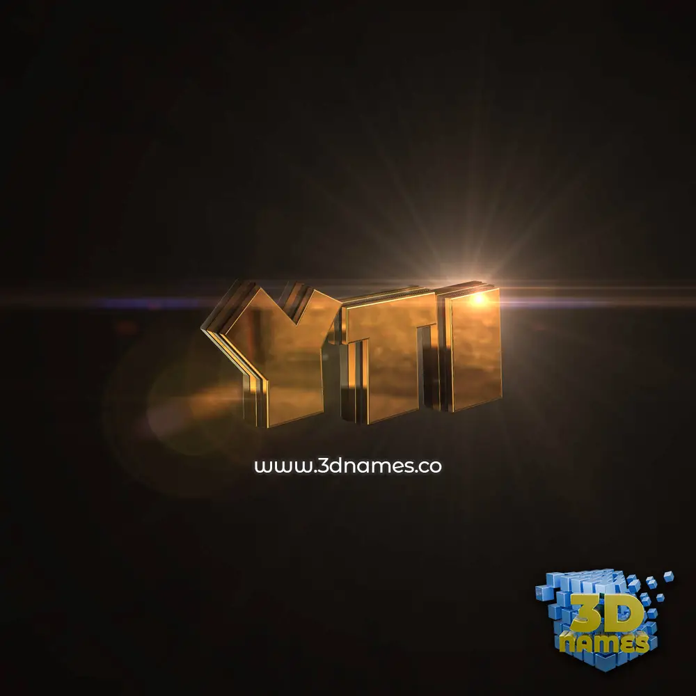 yti in Golden Sparkle style - 3D name wallpaper