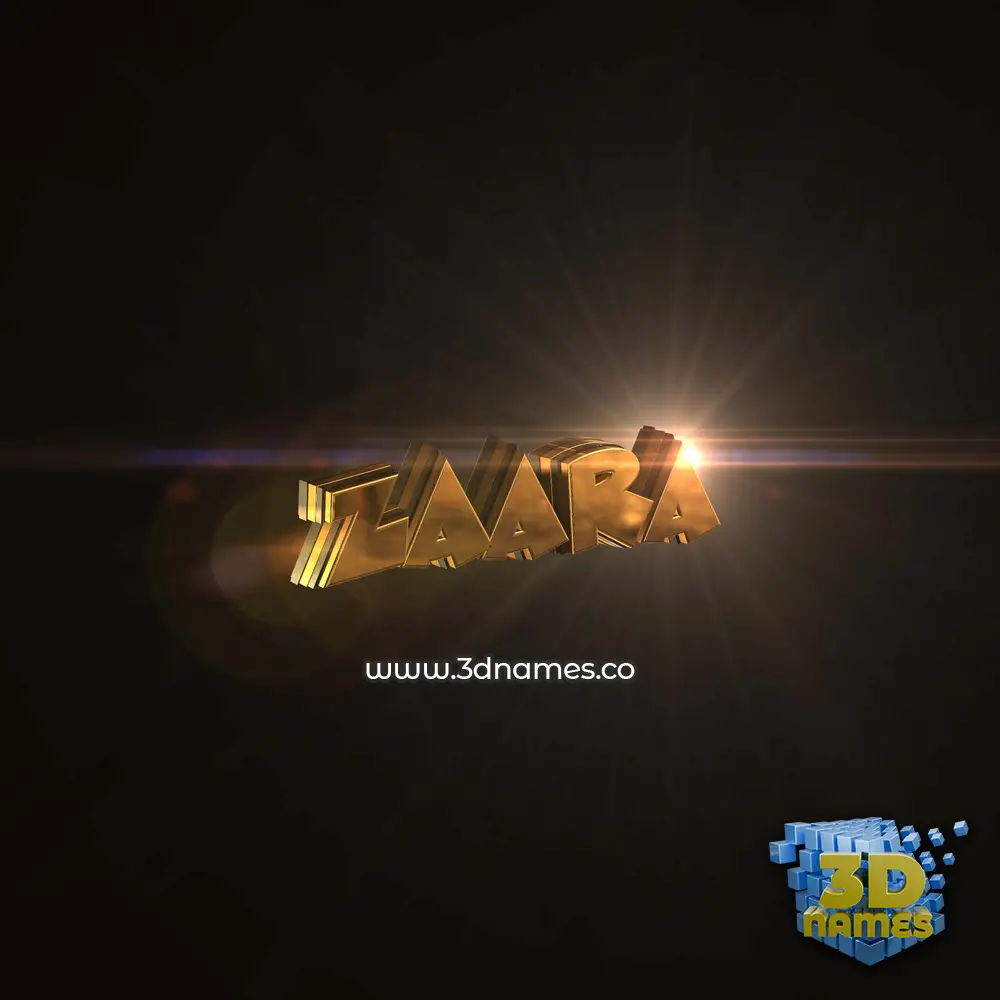 zaara in Golden Sparkle style - 3D name wallpaper