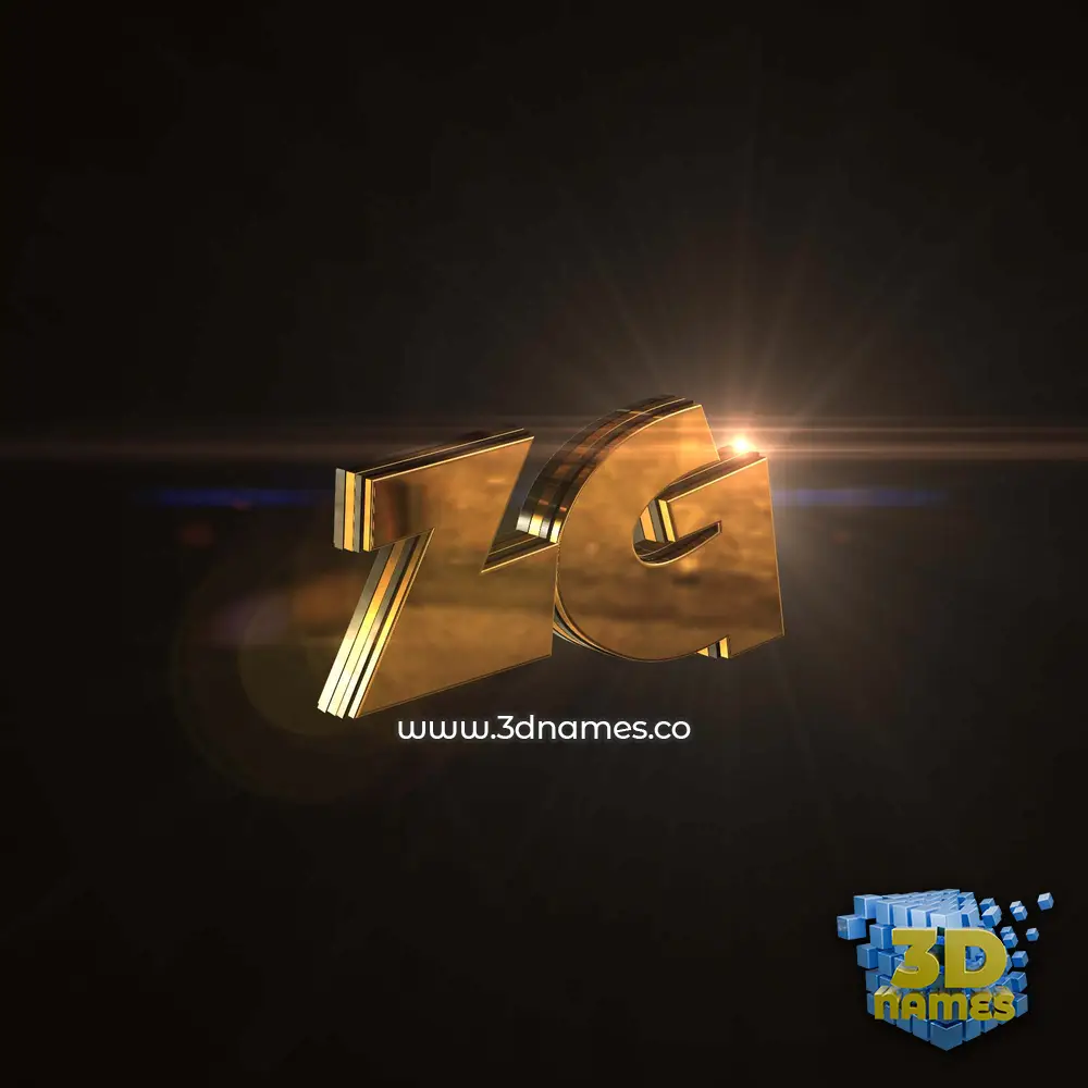 zg in Golden Sparkle style - 3D name wallpaper