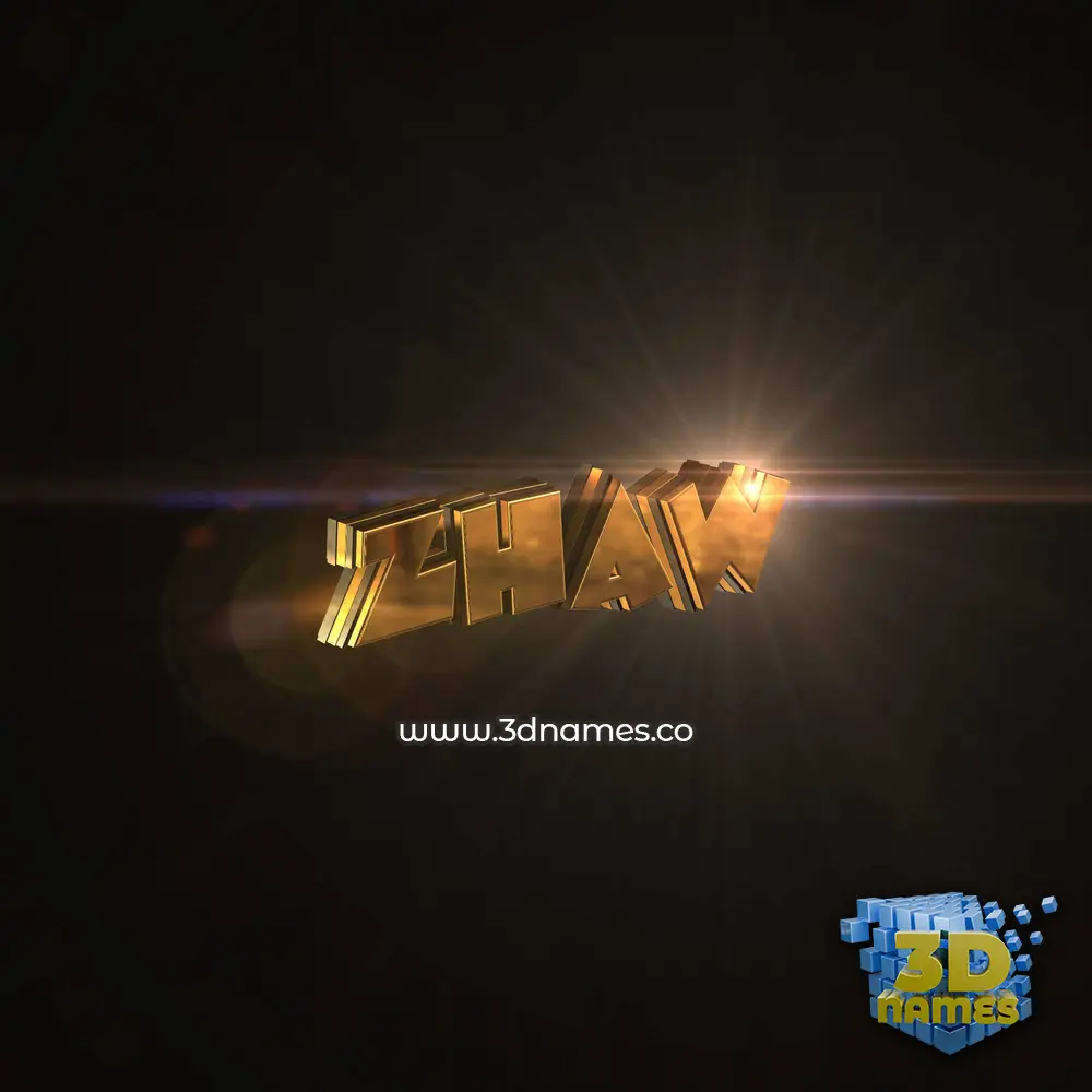 zhaw in Golden Sparkle style - 3D name wallpaper