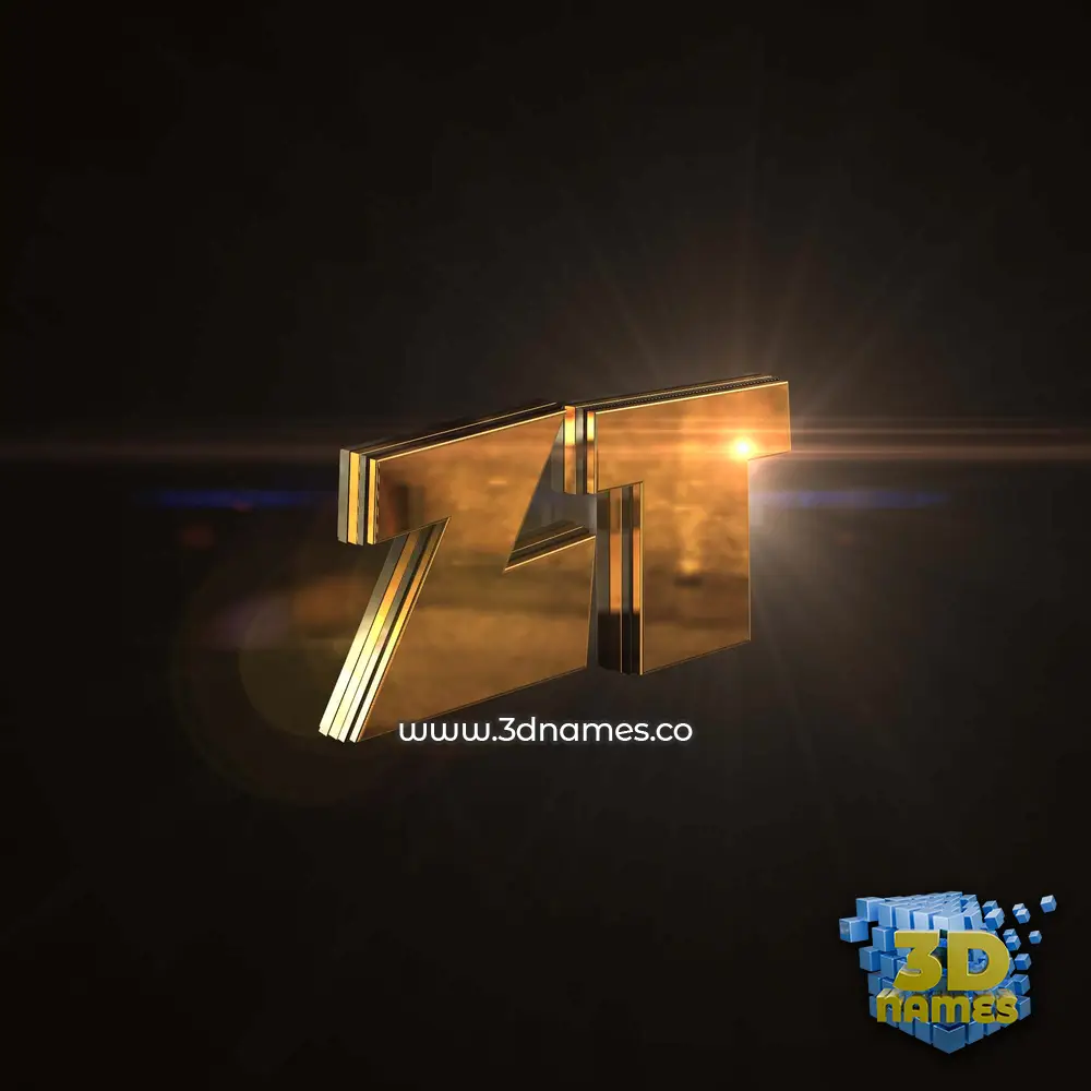 zt in Golden Sparkle style - 3D name wallpaper