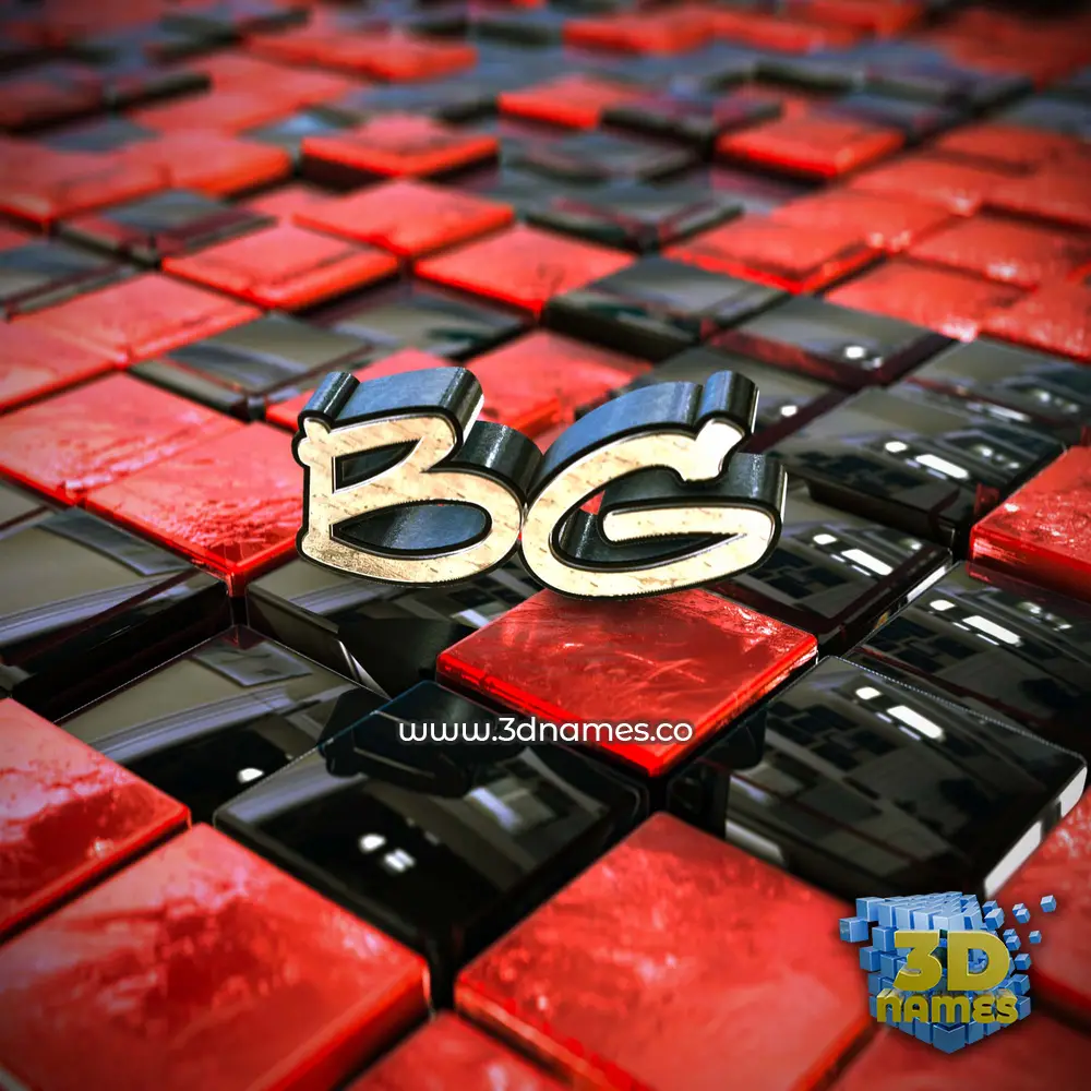 bg in Red Checkered style - 3D name wallpaper