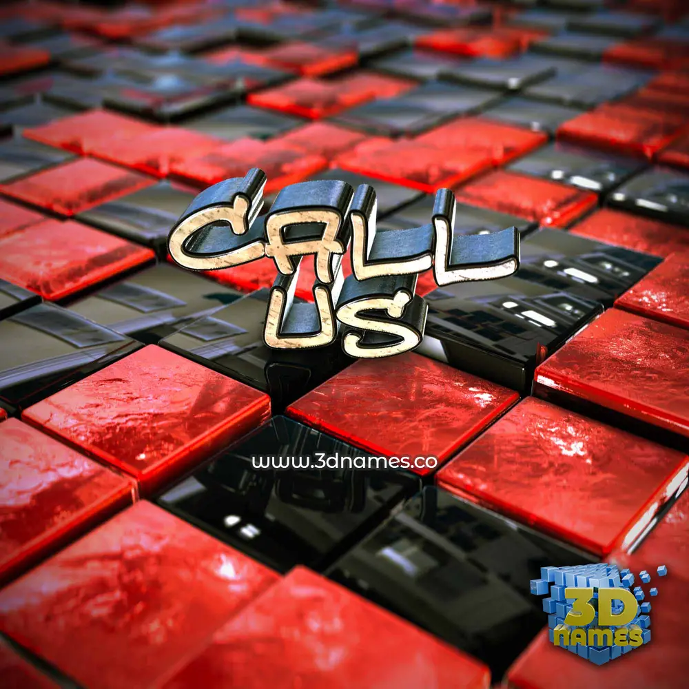 call us in Red Checkered style - 3D name wallpaper