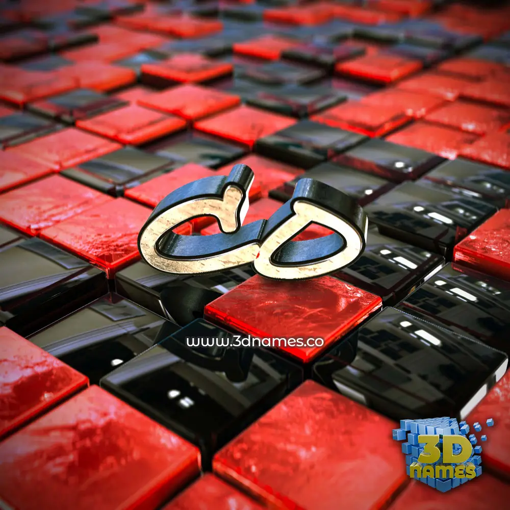 co in Red Checkered style - 3D name wallpaper