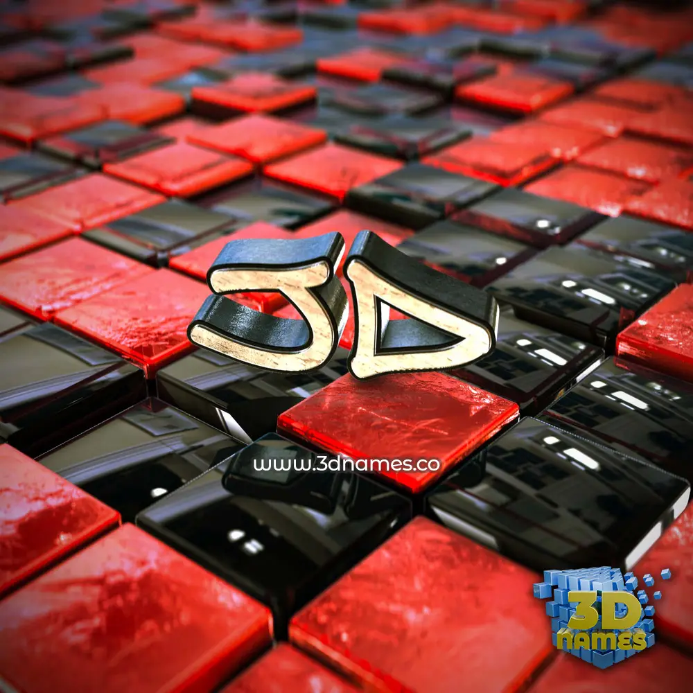 jd in Red Checkered style - 3D name wallpaper