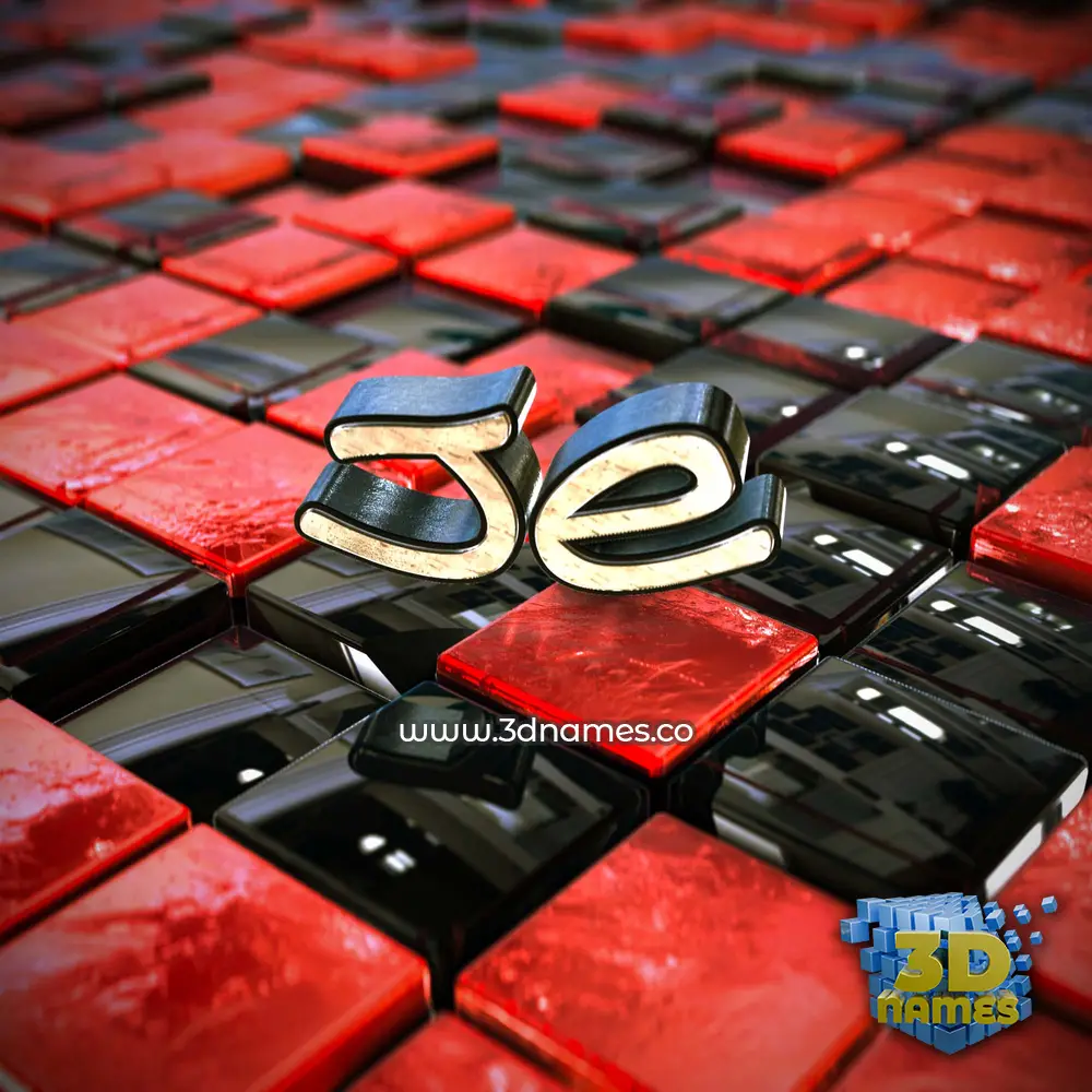 je in Red Checkered style - 3D name wallpaper