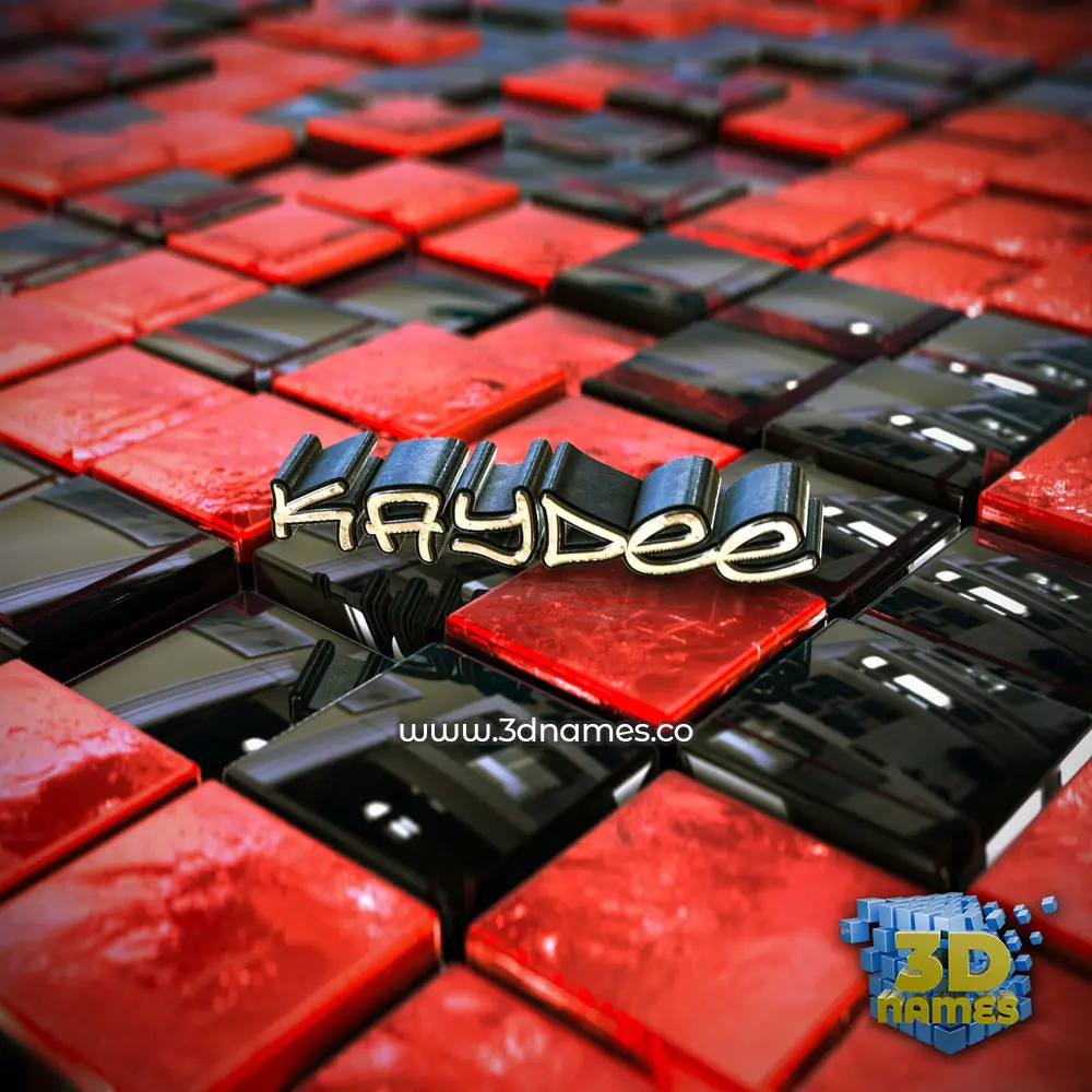 kaydee in Red Checkered style - 3D name wallpaper