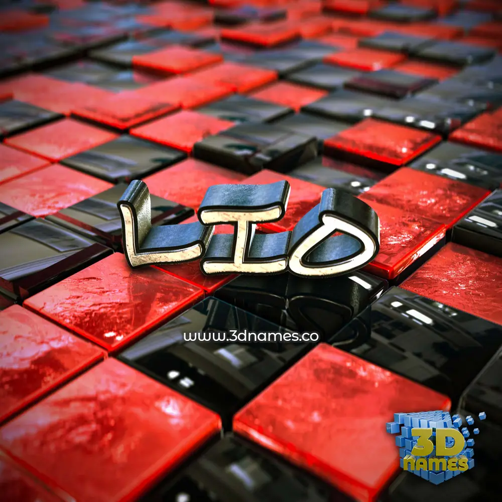 lio in Red Checkered style - 3D name wallpaper