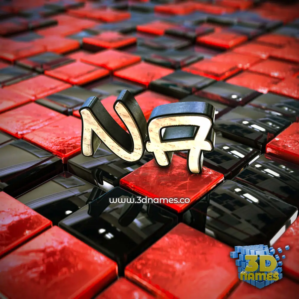 na in Red Checkered style - 3D name wallpaper
