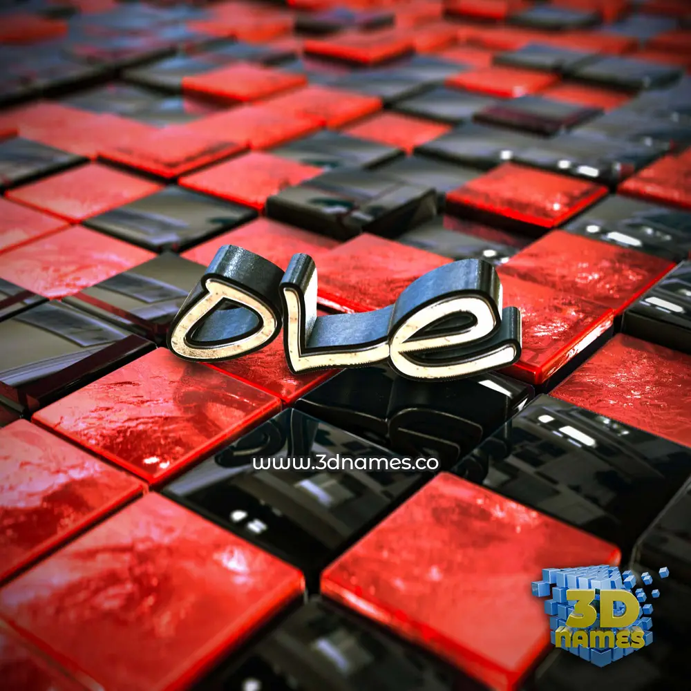 ole in Red Checkered style - 3D name wallpaper