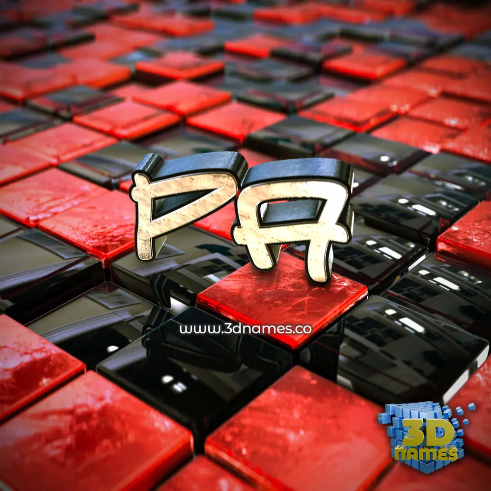 pa in Red Checkered style - 3D name wallpaper