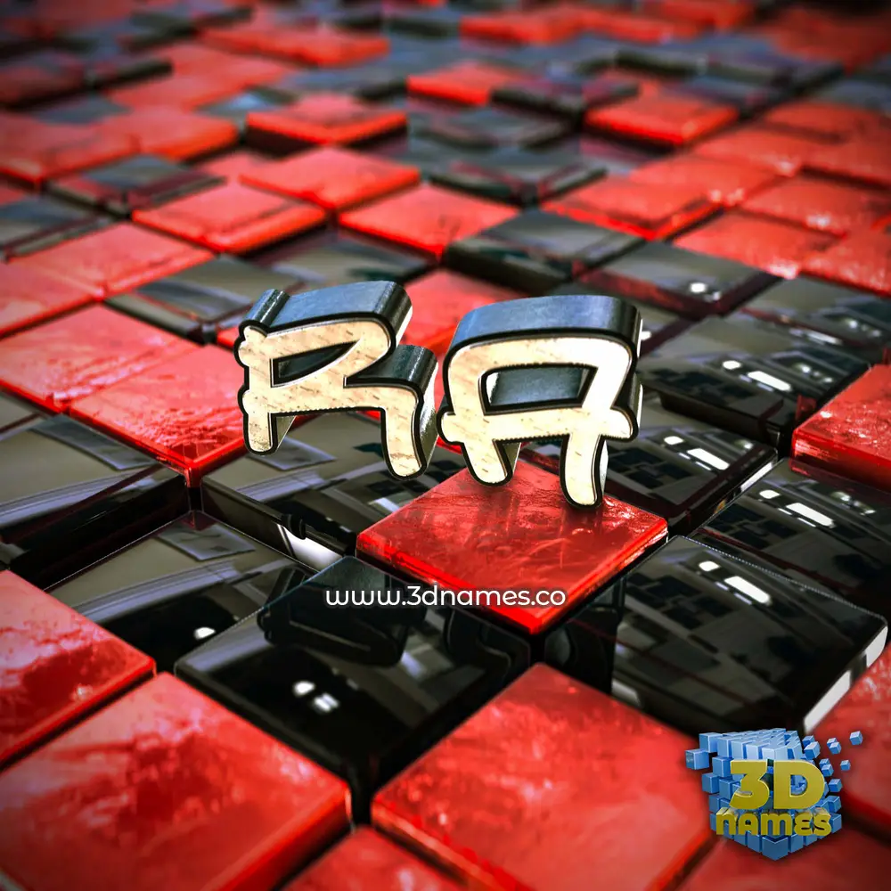 ra in Red Checkered style - 3D name wallpaper