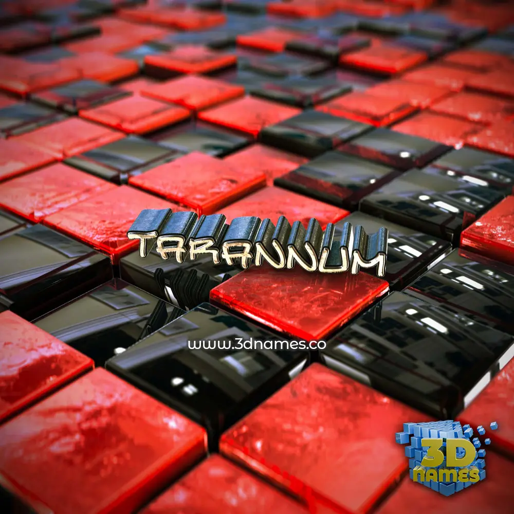 tarannum in Red Checkered style - 3D name wallpaper