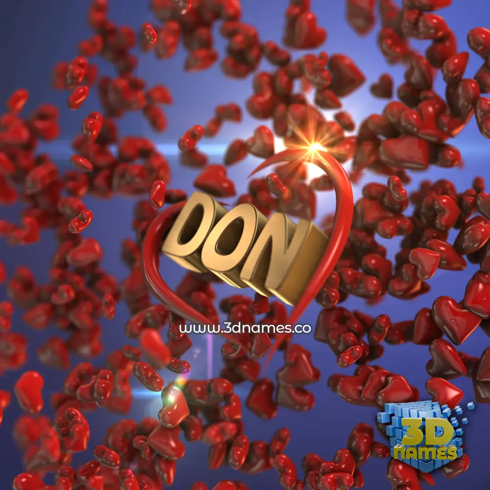 don in Hearts style - 3D name wallpaper