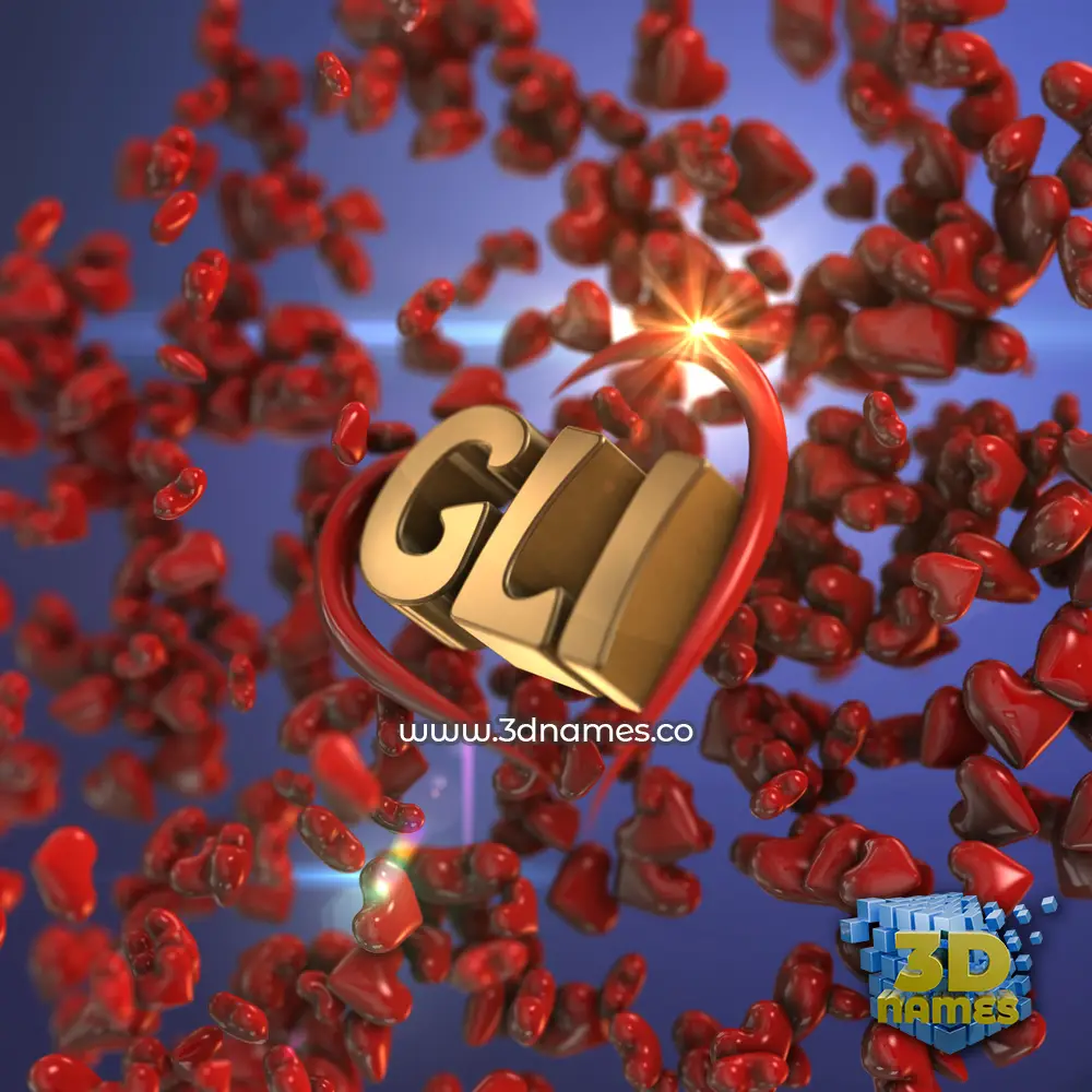 gli in Hearts style - 3D name wallpaper