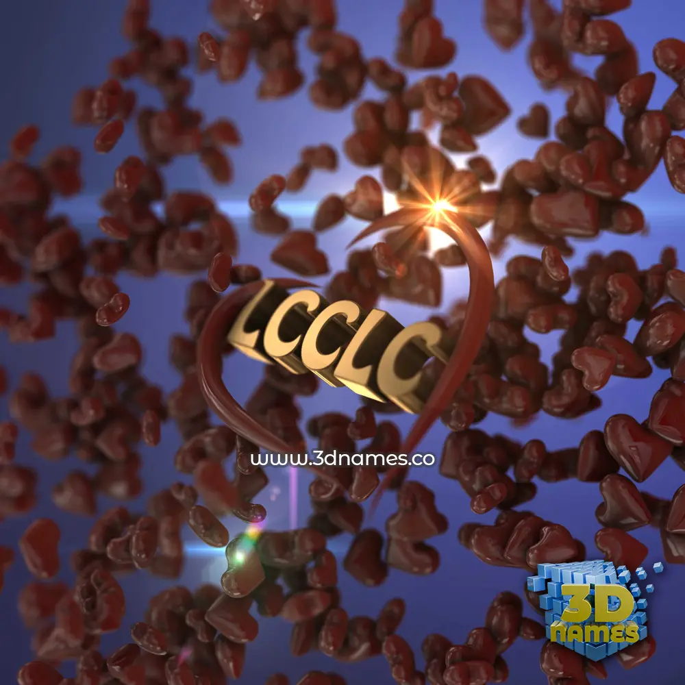 lcclc in Hearts style - 3D name wallpaper