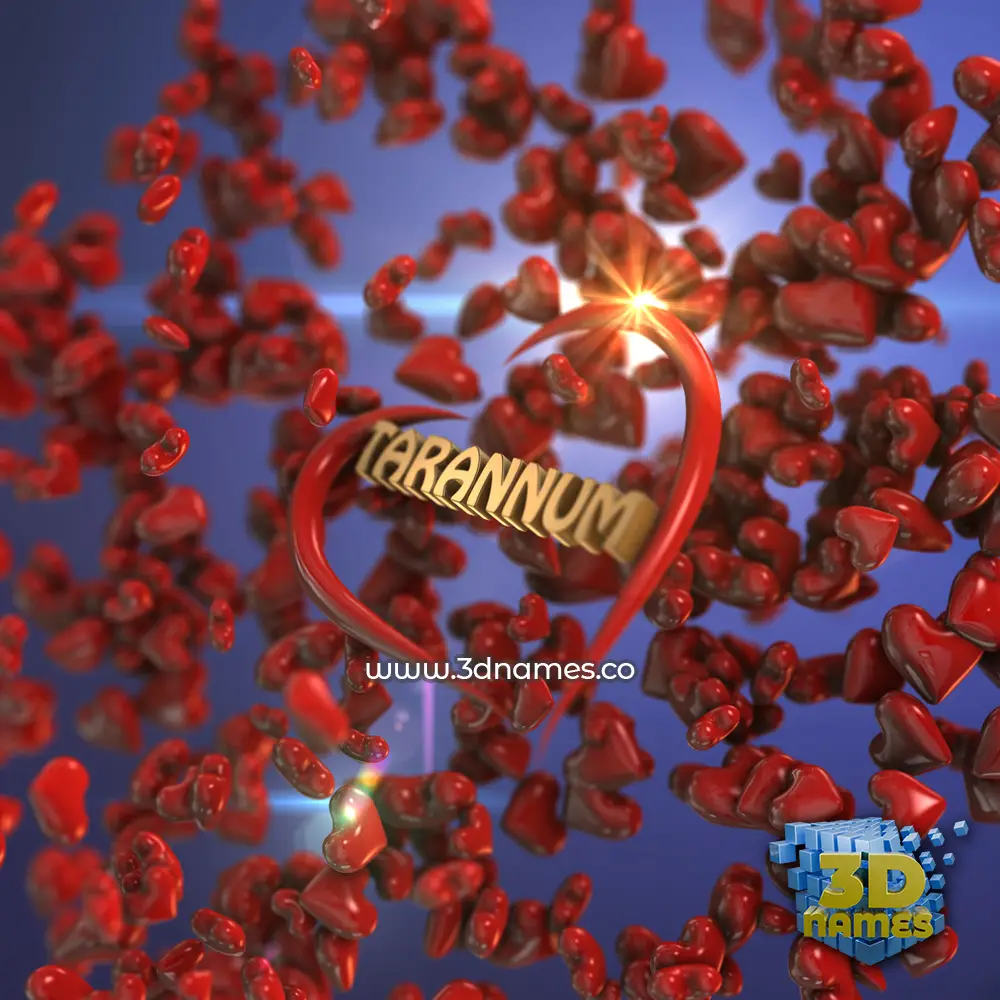 tarannum in Hearts style - 3D name wallpaper