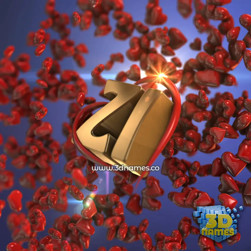 zi in Hearts style - 3D name wallpaper