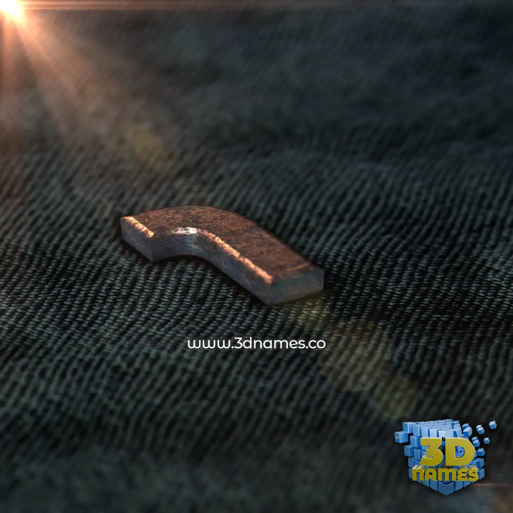 1 in Rusty Metal style - 3D name wallpaper
