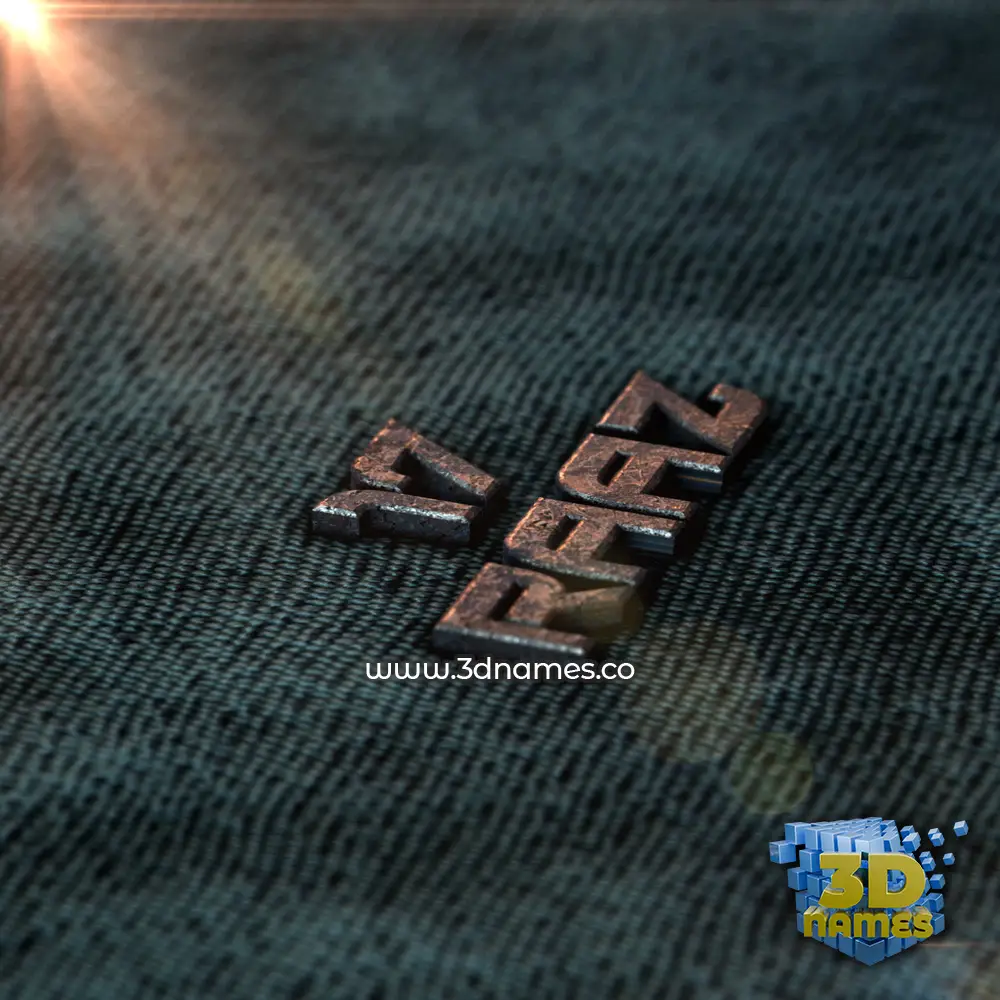 17 raaz in Rusty Metal style - 3D name wallpaper