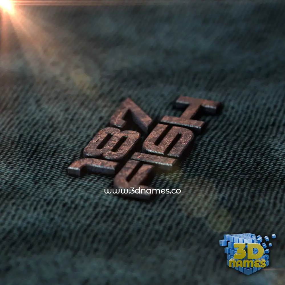 187 fish in Rusty Metal style - 3D name wallpaper