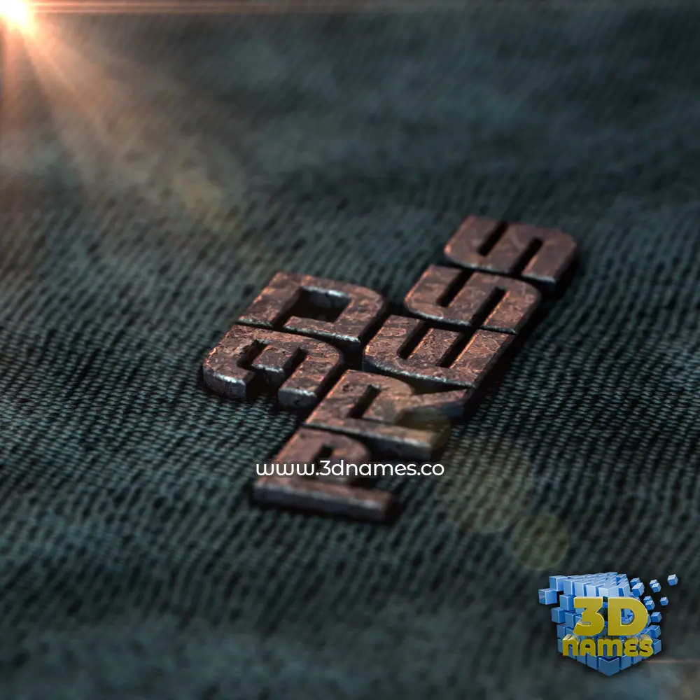 3d press in Rusty Metal style - 3D name wallpaper