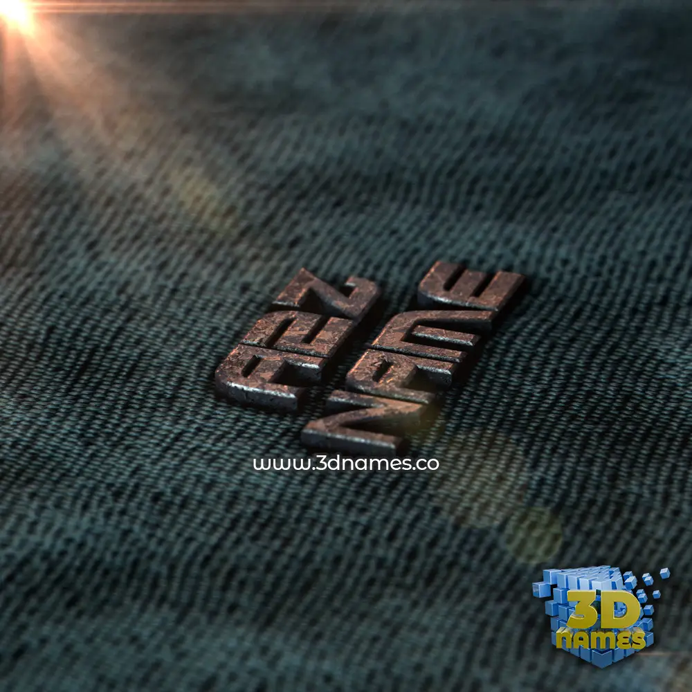 a2z name in Rusty Metal style - 3D name wallpaper
