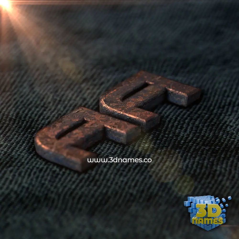 aa in Rusty Metal style - 3D name wallpaper