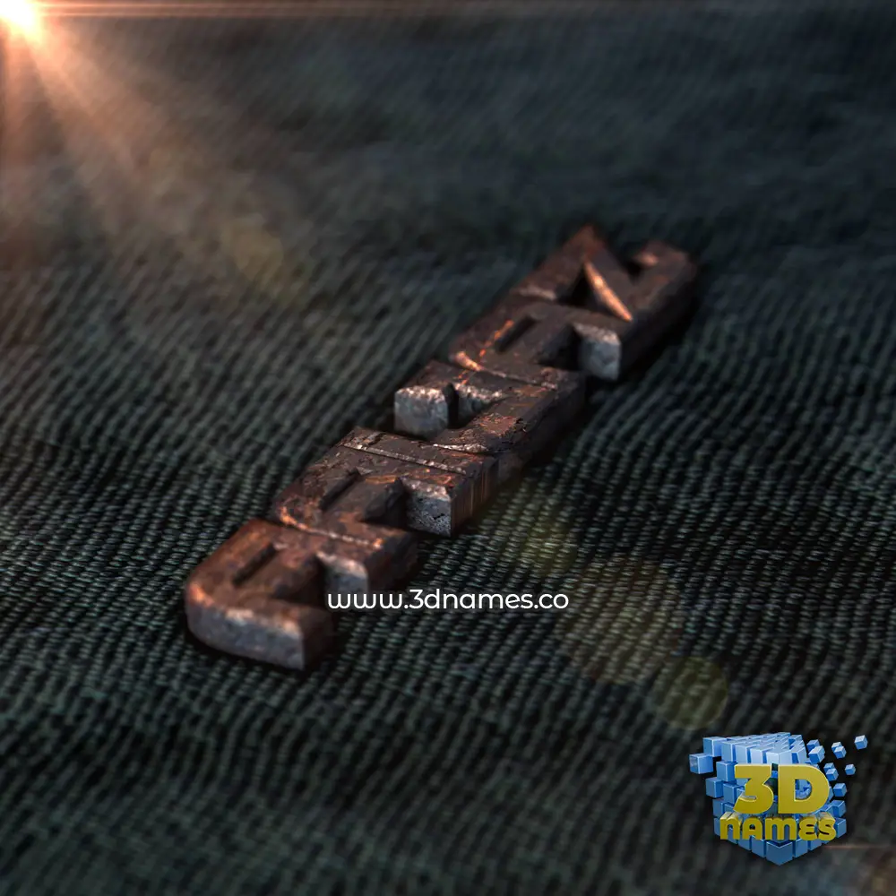 aaijaz in Rusty Metal style - 3D name wallpaper