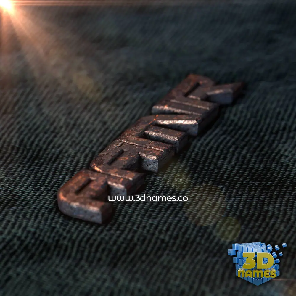 aamir in Rusty Metal style - 3D name wallpaper