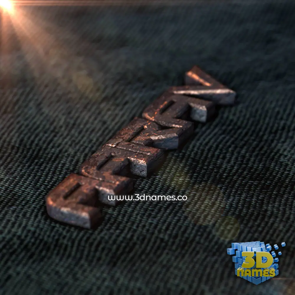 aarav in Rusty Metal style - 3D name wallpaper