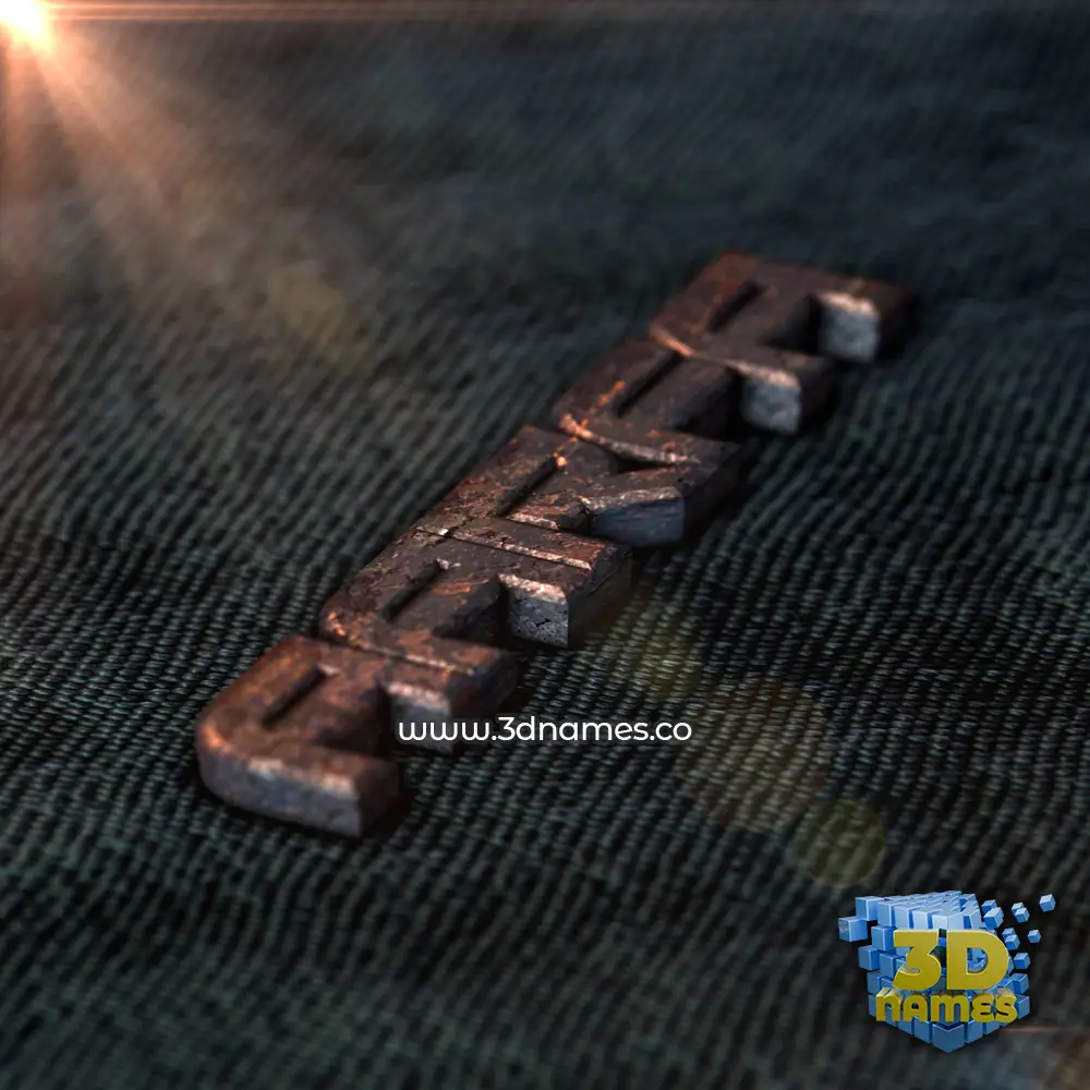 aarfa in Rusty Metal style - 3D name wallpaper