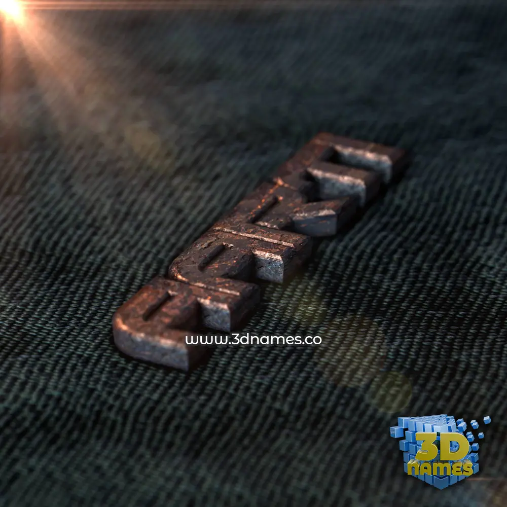 aarti in Rusty Metal style - 3D name wallpaper