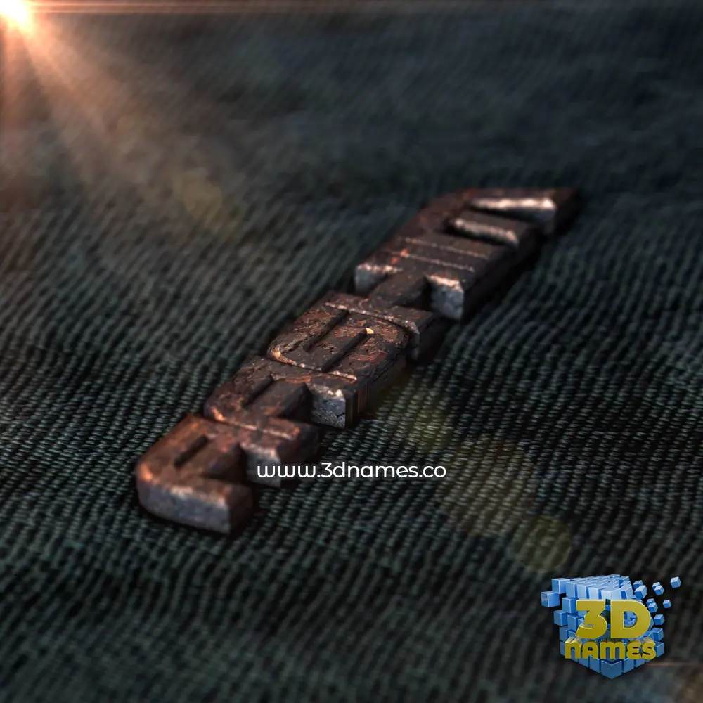 aashim in Rusty Metal style - 3D name wallpaper