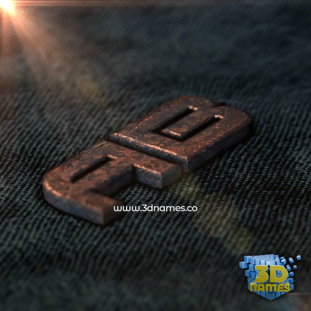 ab in Rusty Metal style - 3D name wallpaper