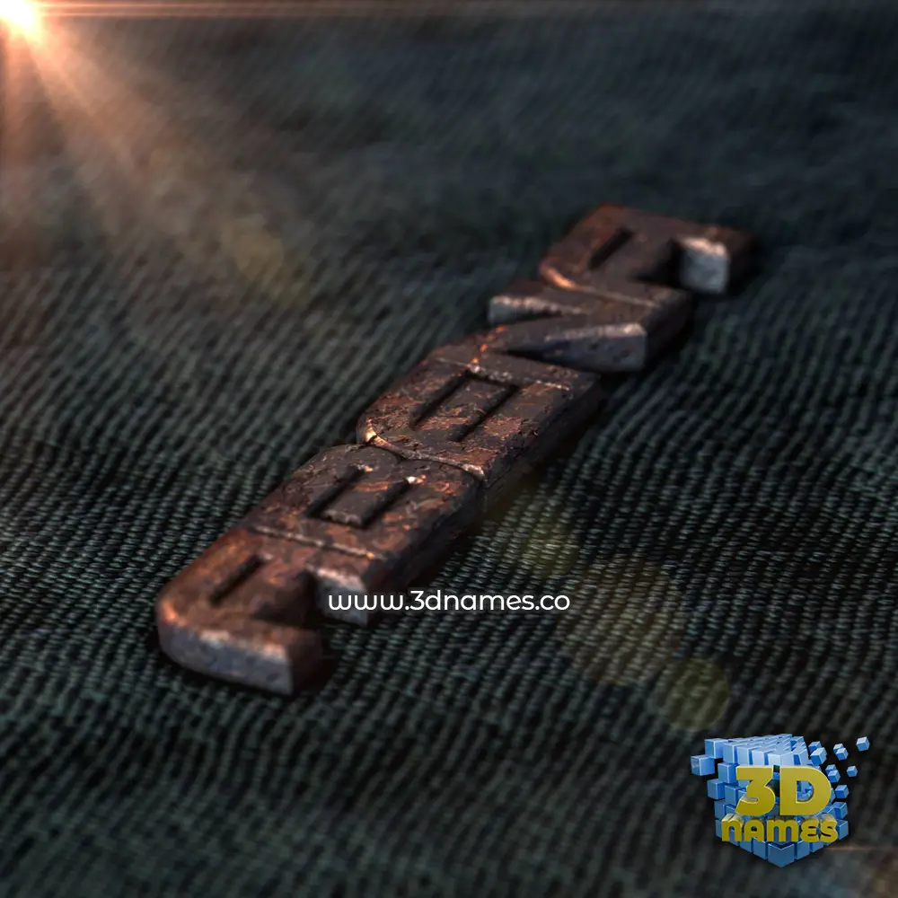 abena in Rusty Metal style - 3D name wallpaper