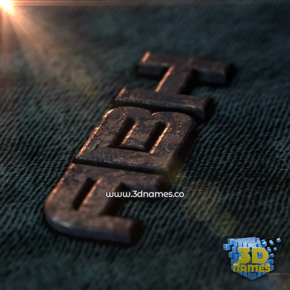 abh in Rusty Metal style - 3D name wallpaper