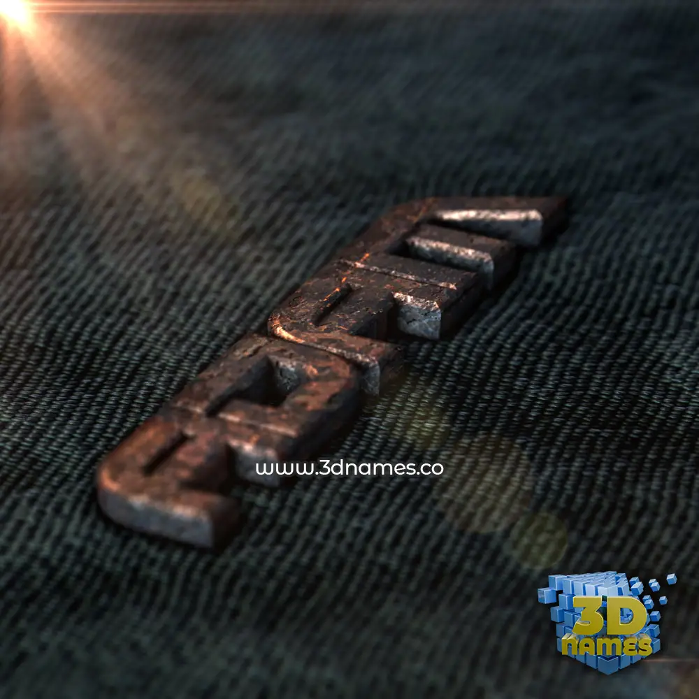 adam in Rusty Metal style - 3D name wallpaper