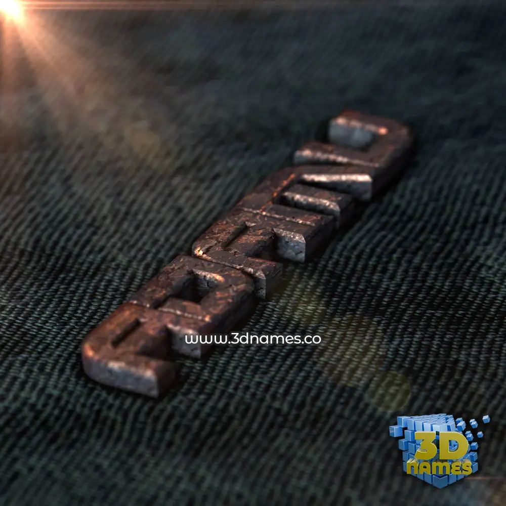 adamu in Rusty Metal style - 3D name wallpaper