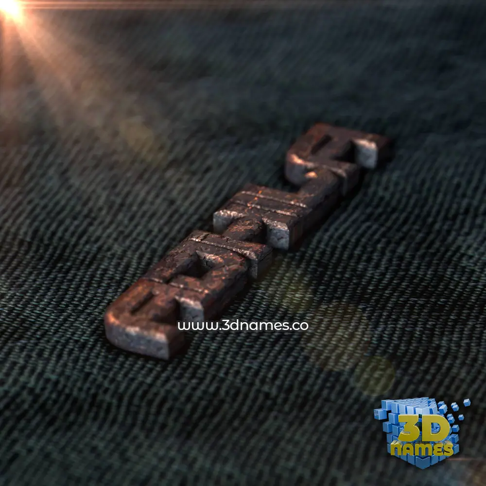 adhila in Rusty Metal style - 3D name wallpaper
