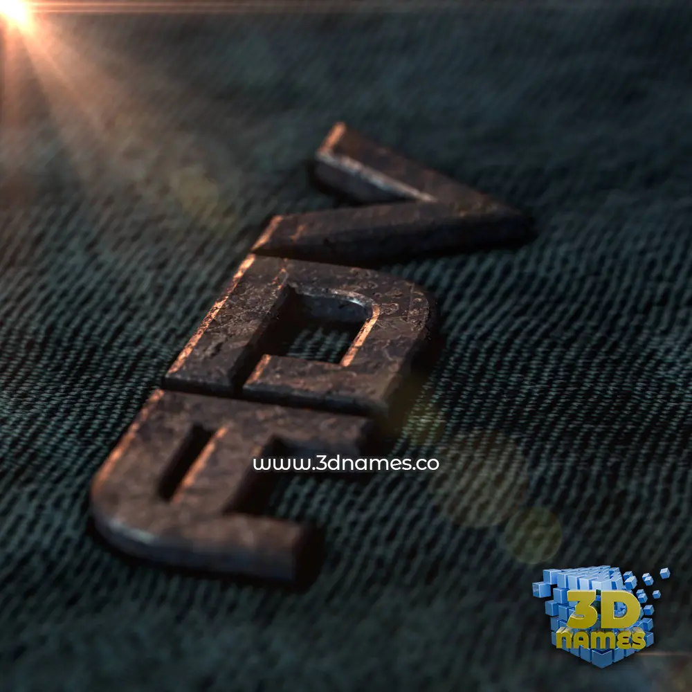 adv in Rusty Metal style - 3D name wallpaper