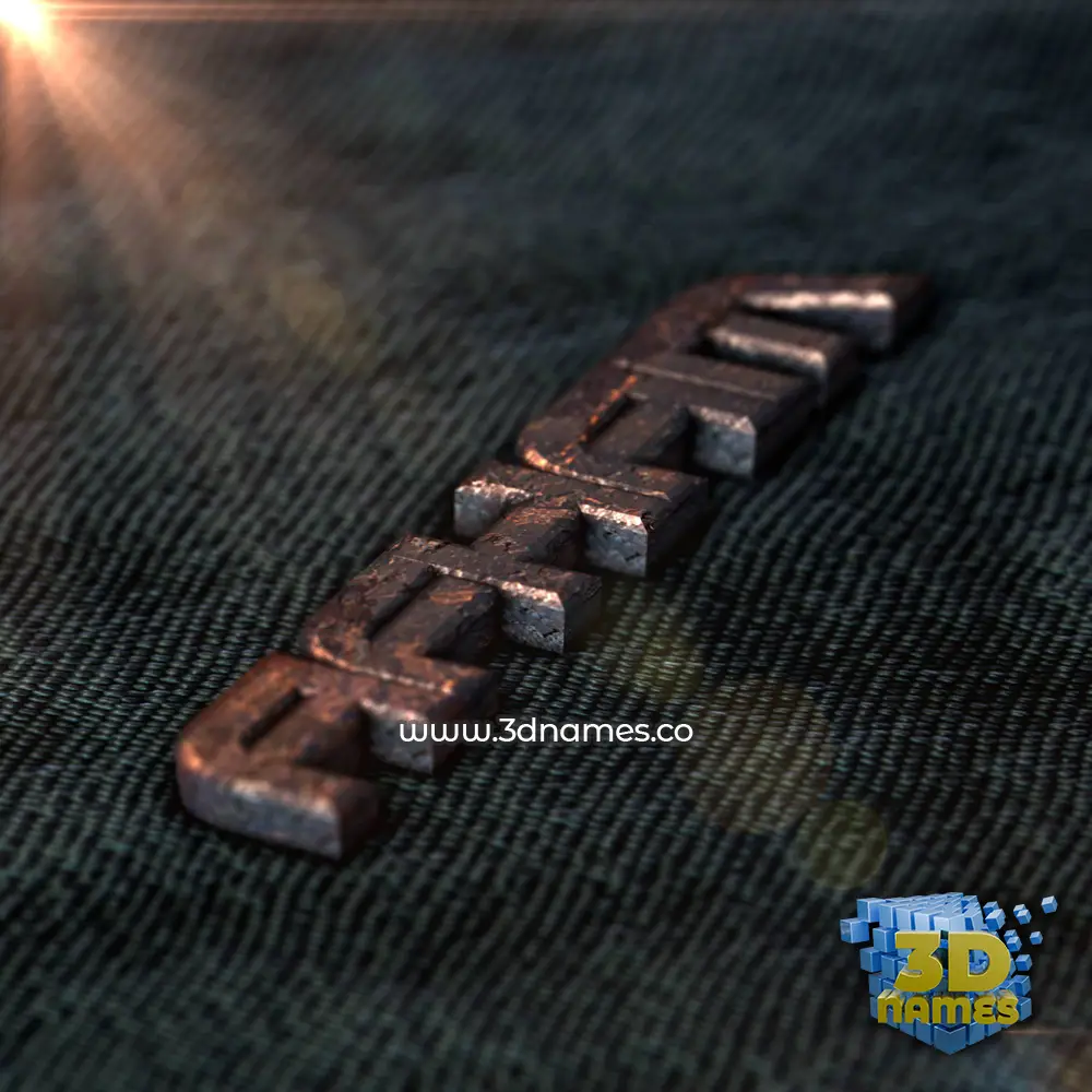afham in Rusty Metal style - 3D name wallpaper