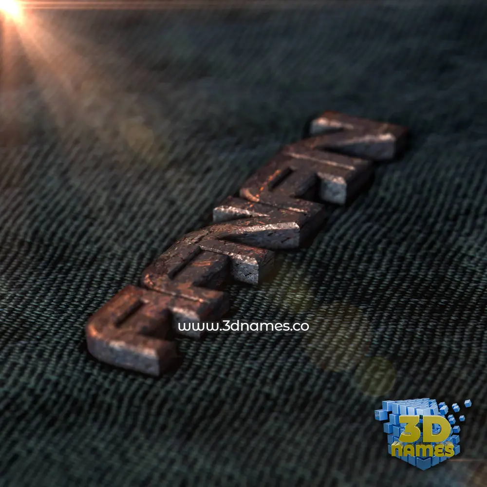 afnan in Rusty Metal style - 3D name wallpaper