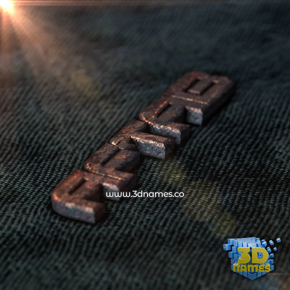 aftab in Rusty Metal style - 3D name wallpaper